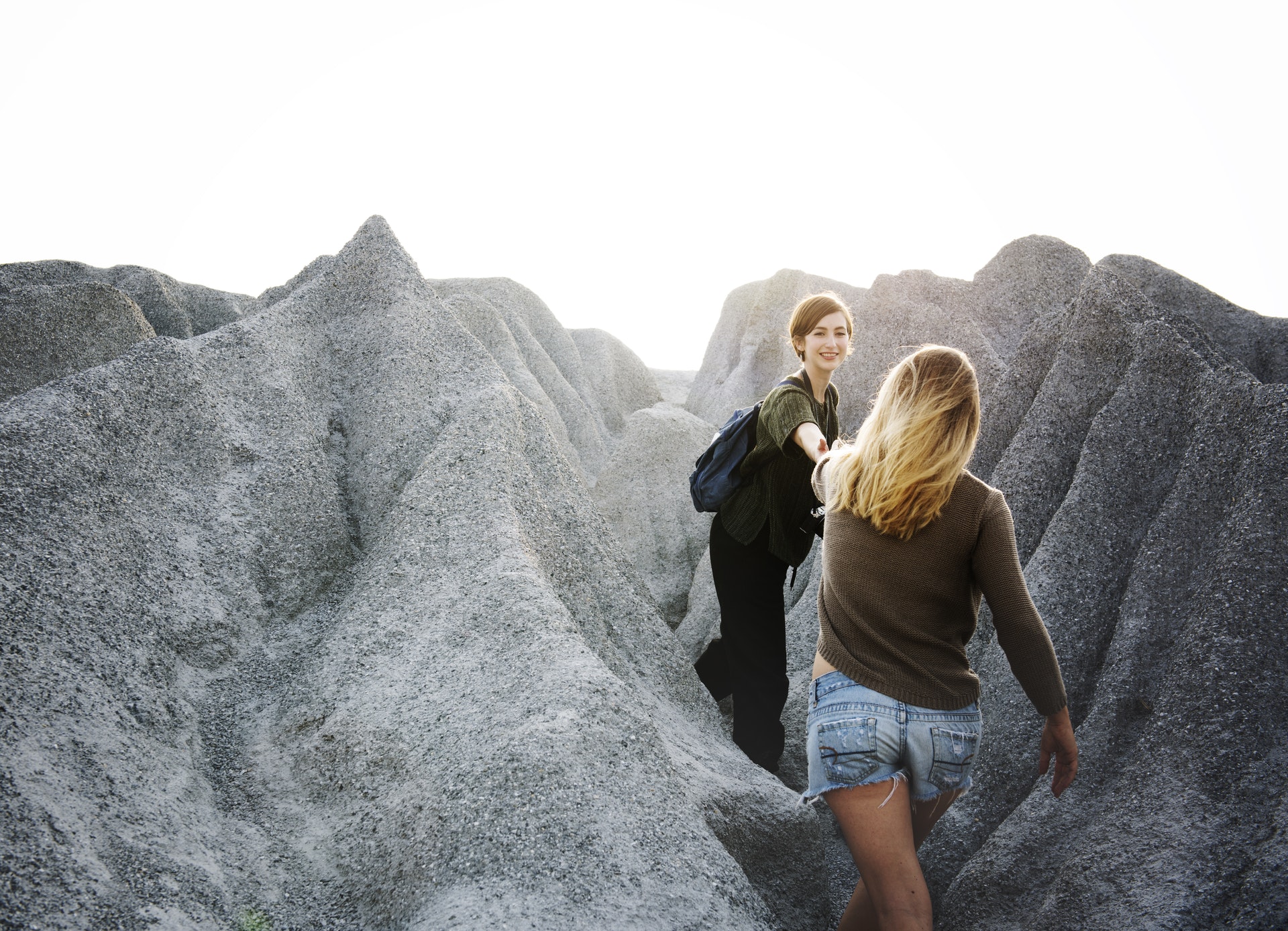 Girls on mountain